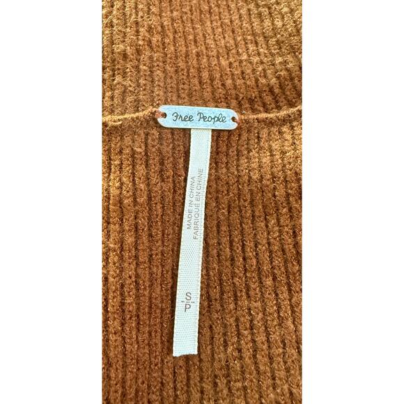 Free People Softly Structured Tunic Sweater  
Burnt Orange Wmns Sz S Turtleneck - Picture 9 of 10